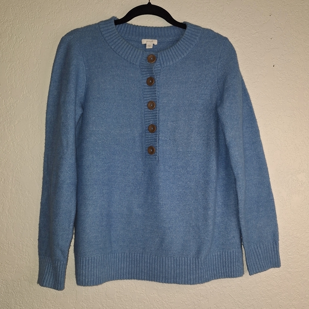 J Jill Pure Jill Sweater  XS Petite Pullover Button Long Sleeve Knit Top